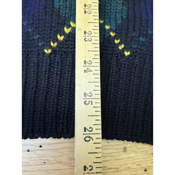 Embassy Row Sweater Men Large Pullover Wool Knit Argyle Vintage Blue Green - Picture 5 of 10